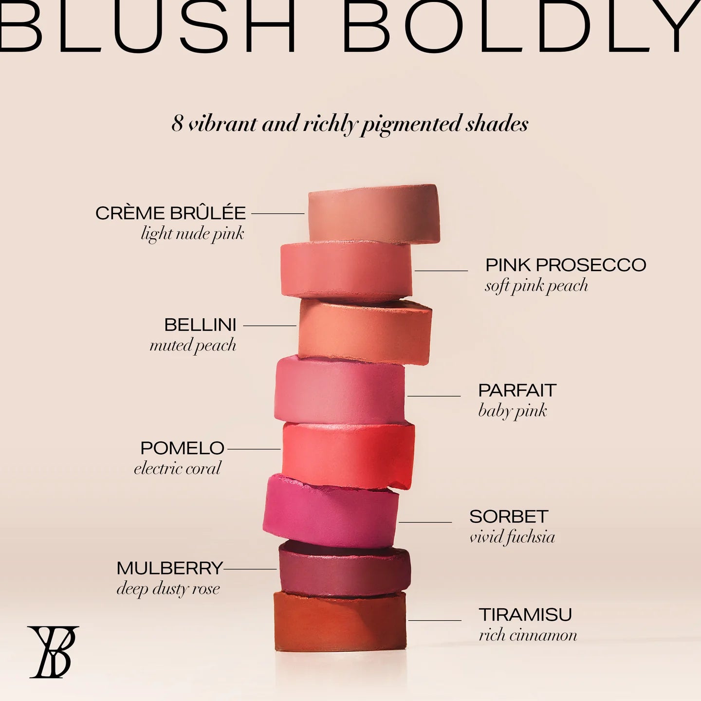 YoungBlood Mineral Cosmetics - VividLuxe Crème Blush Sticks - Crème Brûlée - Light Nude Pink